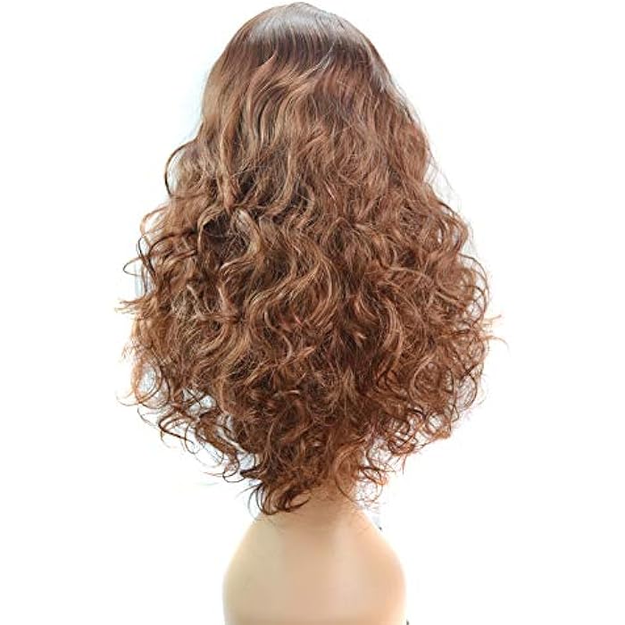 DILLARDS Women Halve Long Curly Wig Wavy Coffee Wig - Image 3